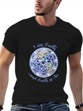 Earth Focus T-Shirt - Geometric Globe Design