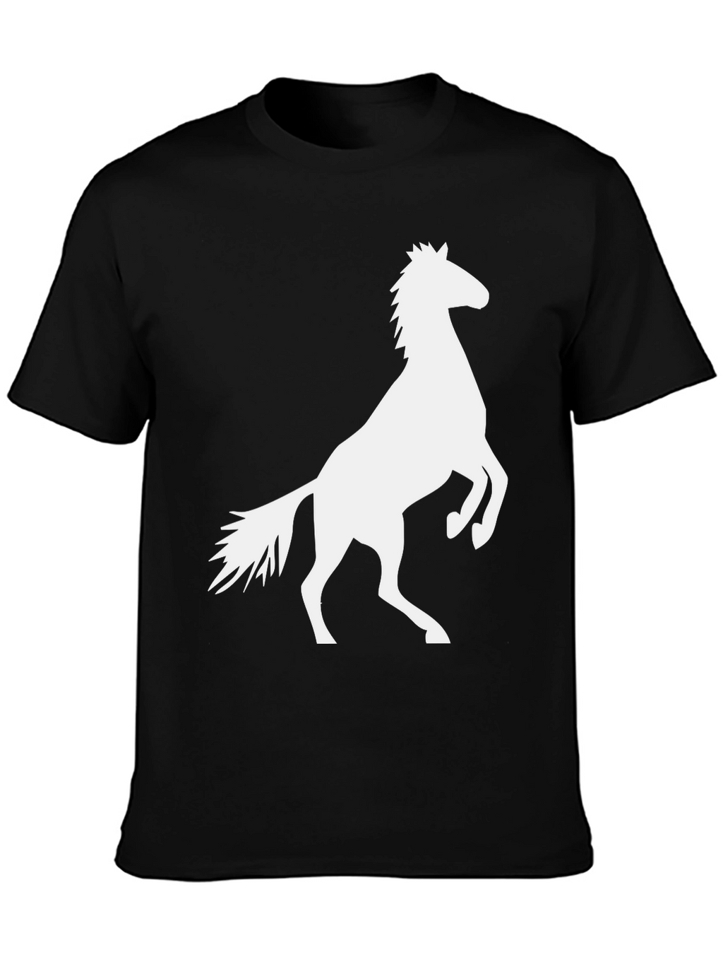 Black Tee with Horse Graphic