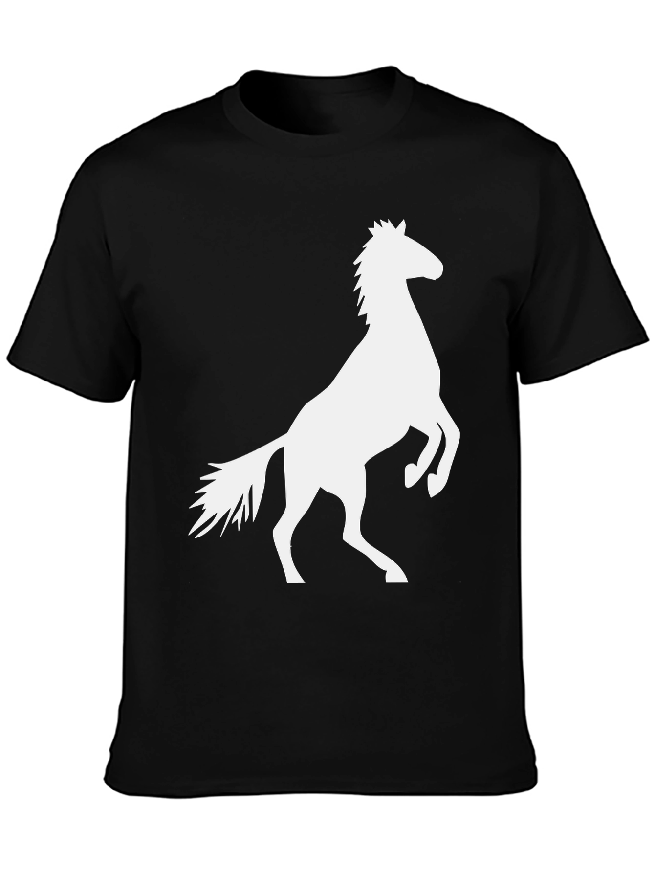 Black Tee with Horse Graphic