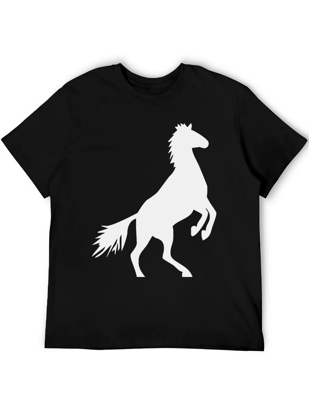 Black Tee with Horse Graphic