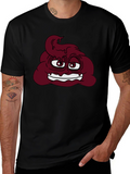 Funny Poop Emoji Graphic T-Shirt - Black