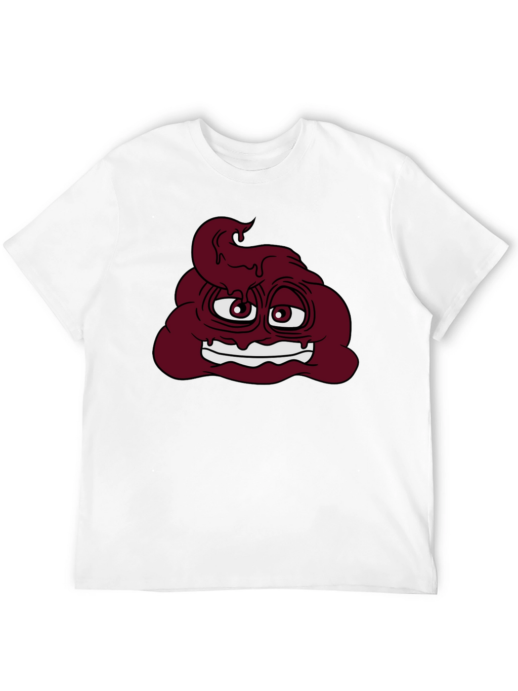 Funny Poop Emoji Graphic T-Shirt - Black
