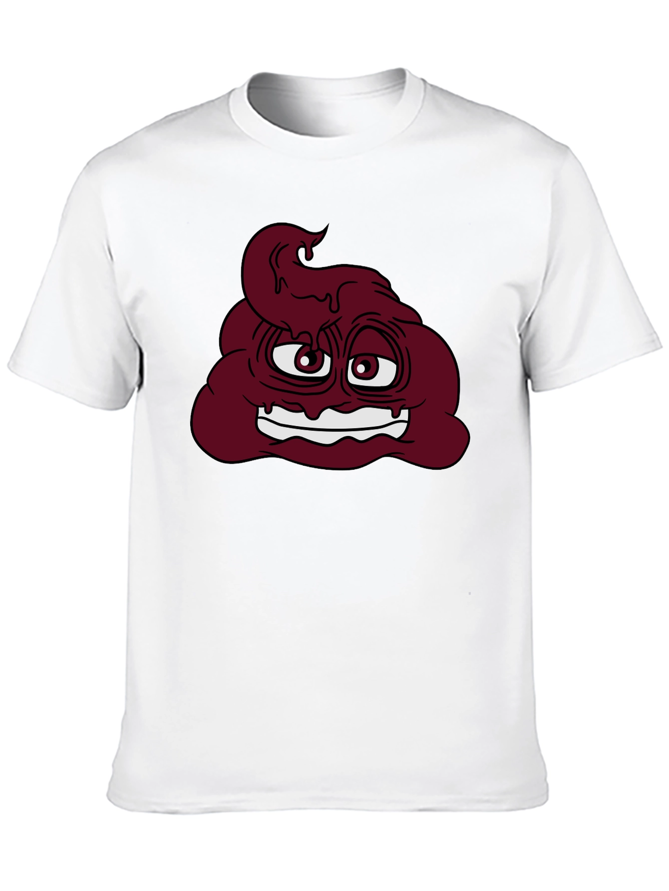 Funny Poop Emoji Graphic T-Shirt - Black