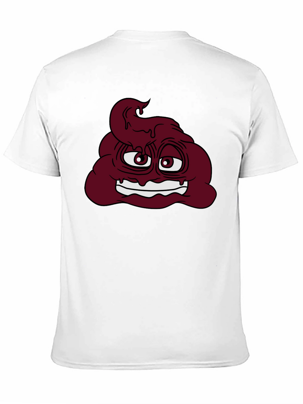 Funny Poop Emoji Graphic T-Shirt - Black