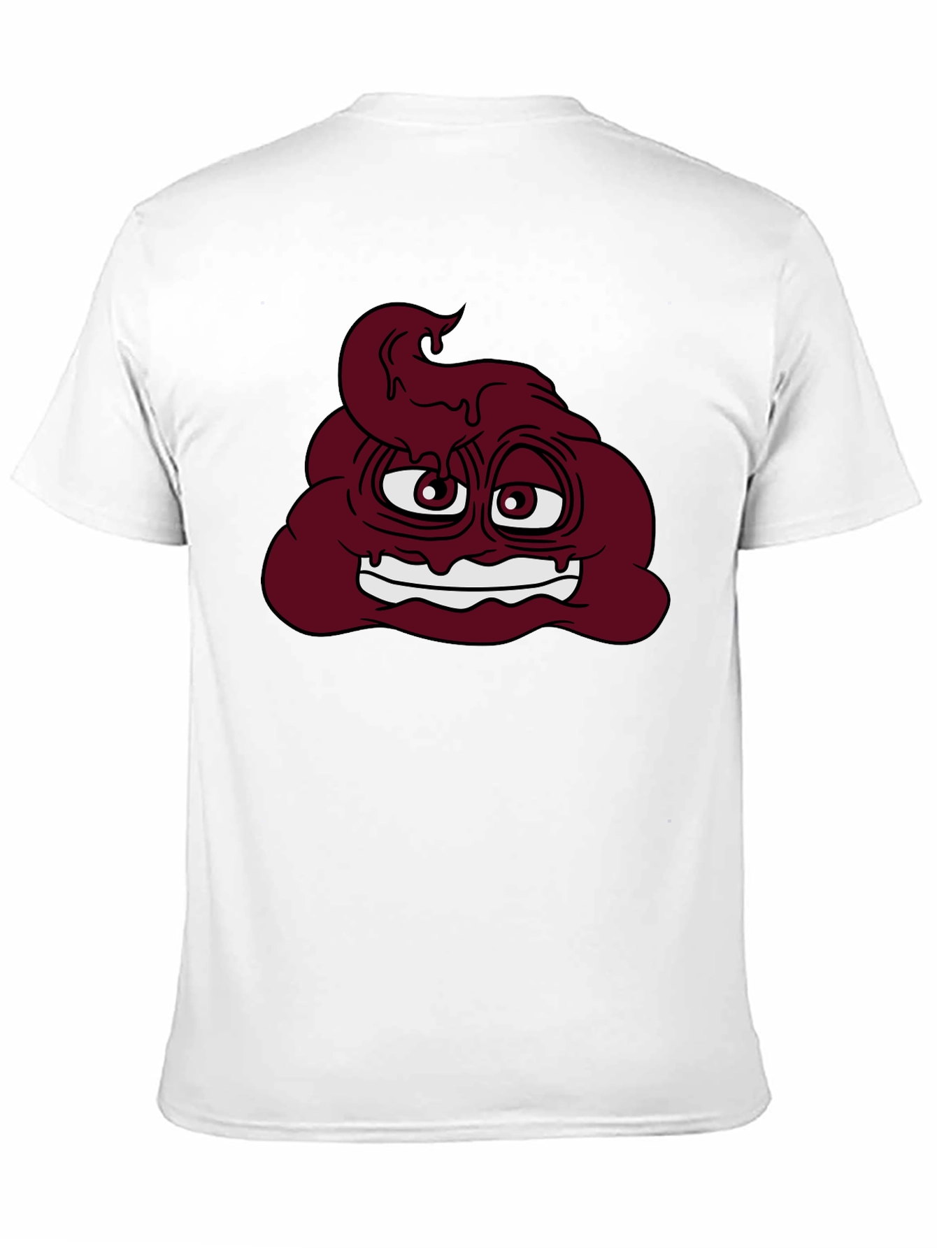Funny Poop Emoji Graphic T-Shirt - Black