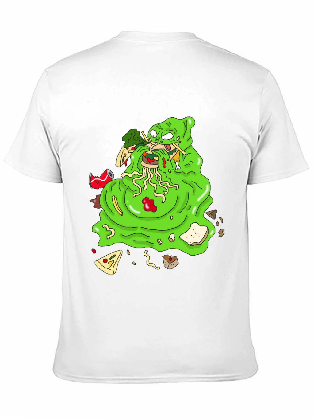 Green Blob Monster Eating Graphic T-Shirt