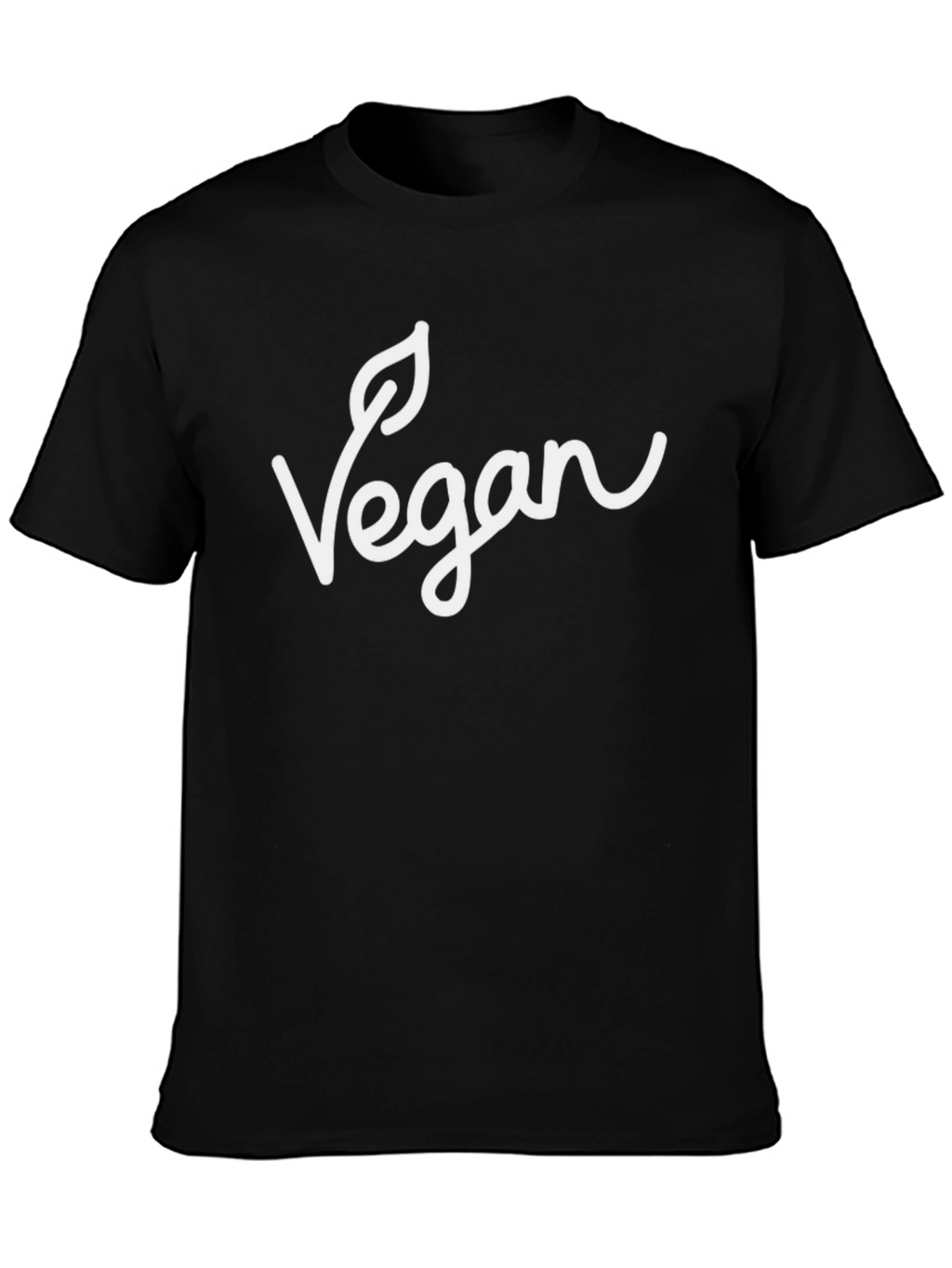 Vegan Statement T-Shirt - Black Casual Fit