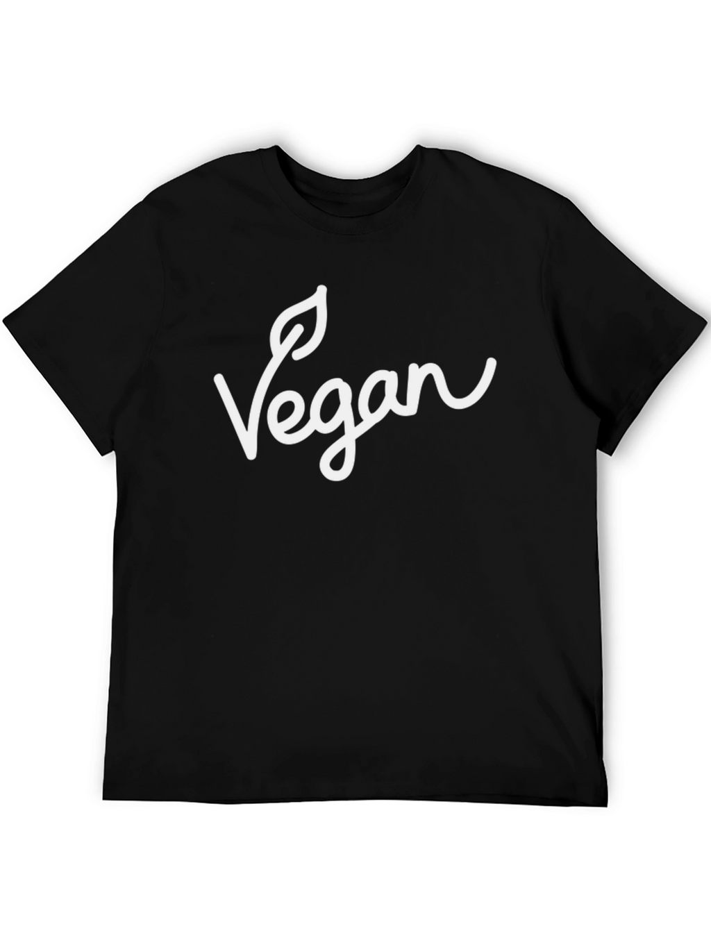 Vegan Statement T-Shirt - Black Casual Fit