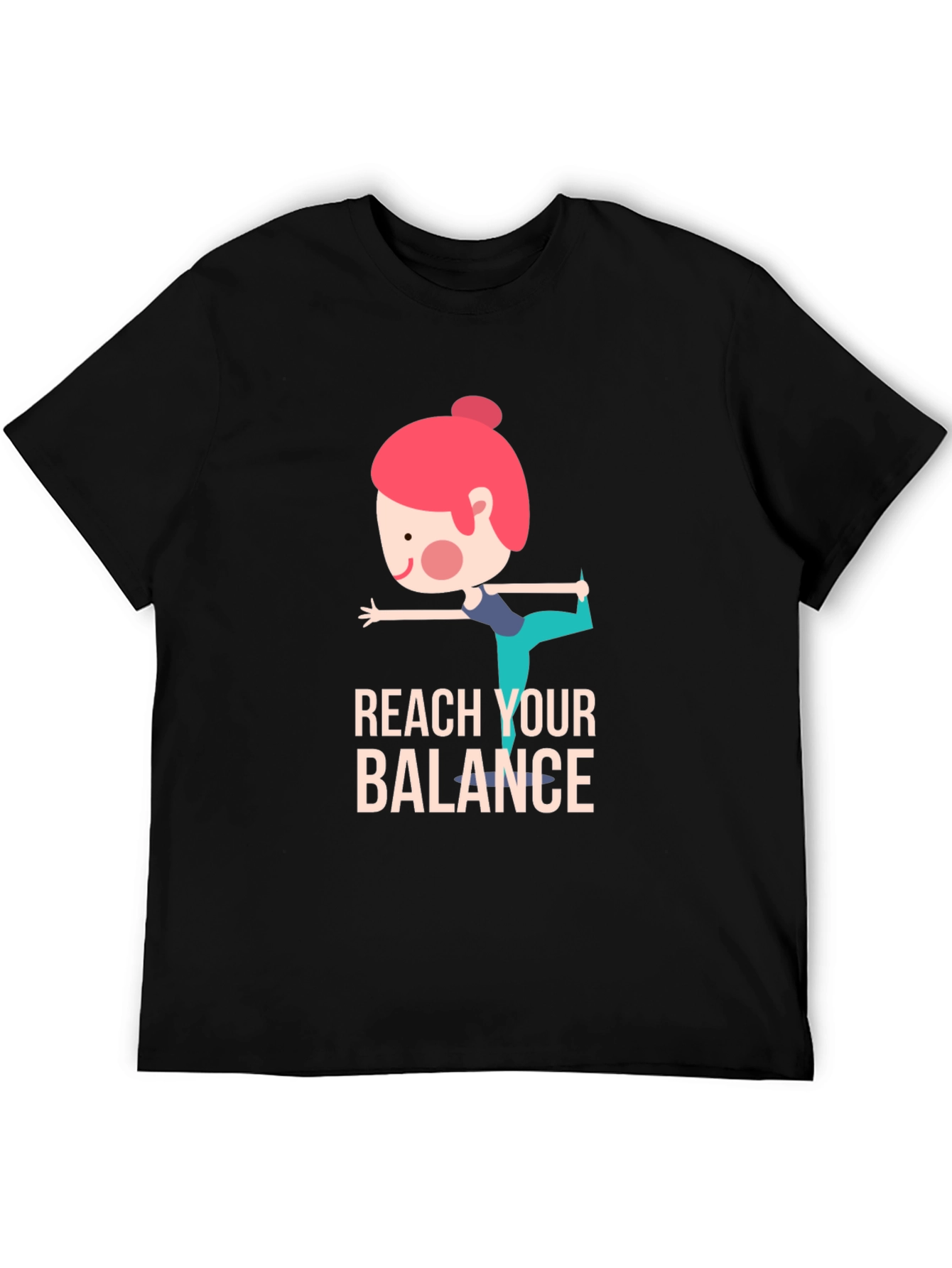 Reach Your Balance Graphic Tee - Black