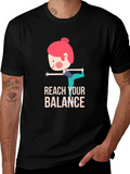 Reach Your Balance Graphic Tee - Black
