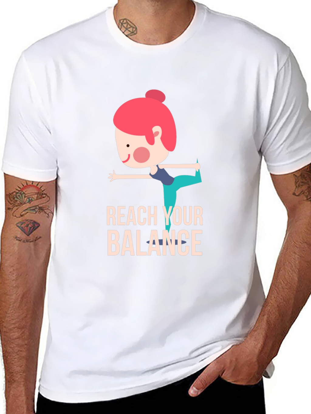 Reach Your Balance Graphic Tee - Black