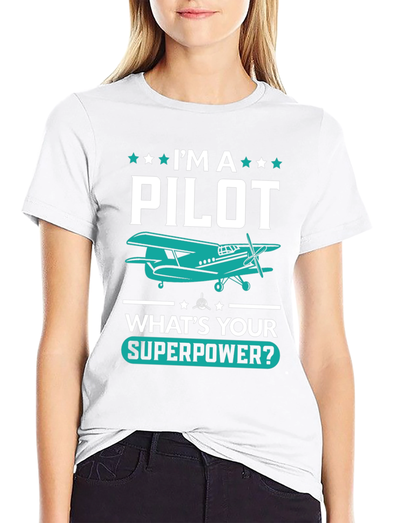 Pilot Superpower T-Shirt - Aviation Gift