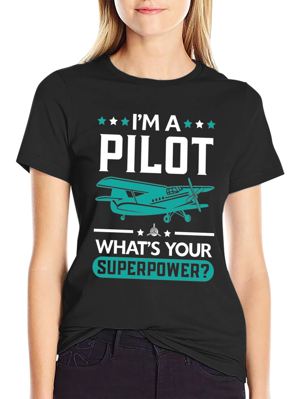 Pilot Superpower T-Shirt - Aviation Gift