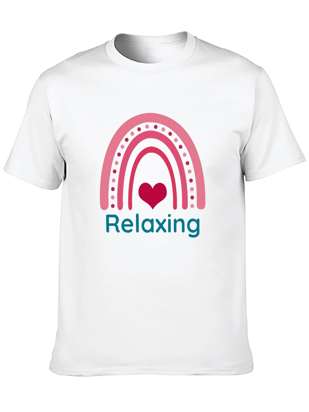 Relaxing Rainbow Heart T-Shirt - Stylish Graphic Tee