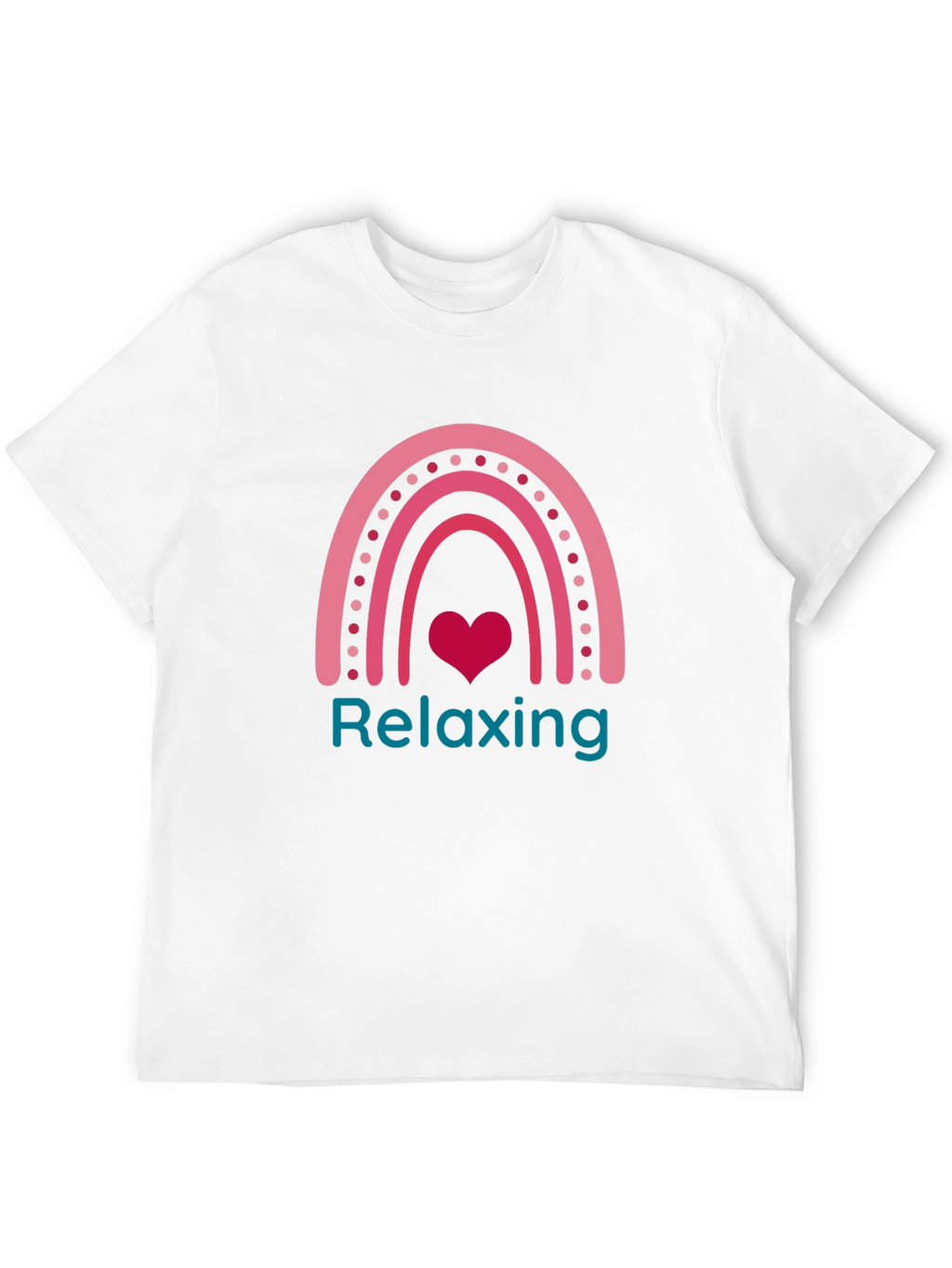 Relaxing Rainbow Heart T-Shirt - Stylish Graphic Tee