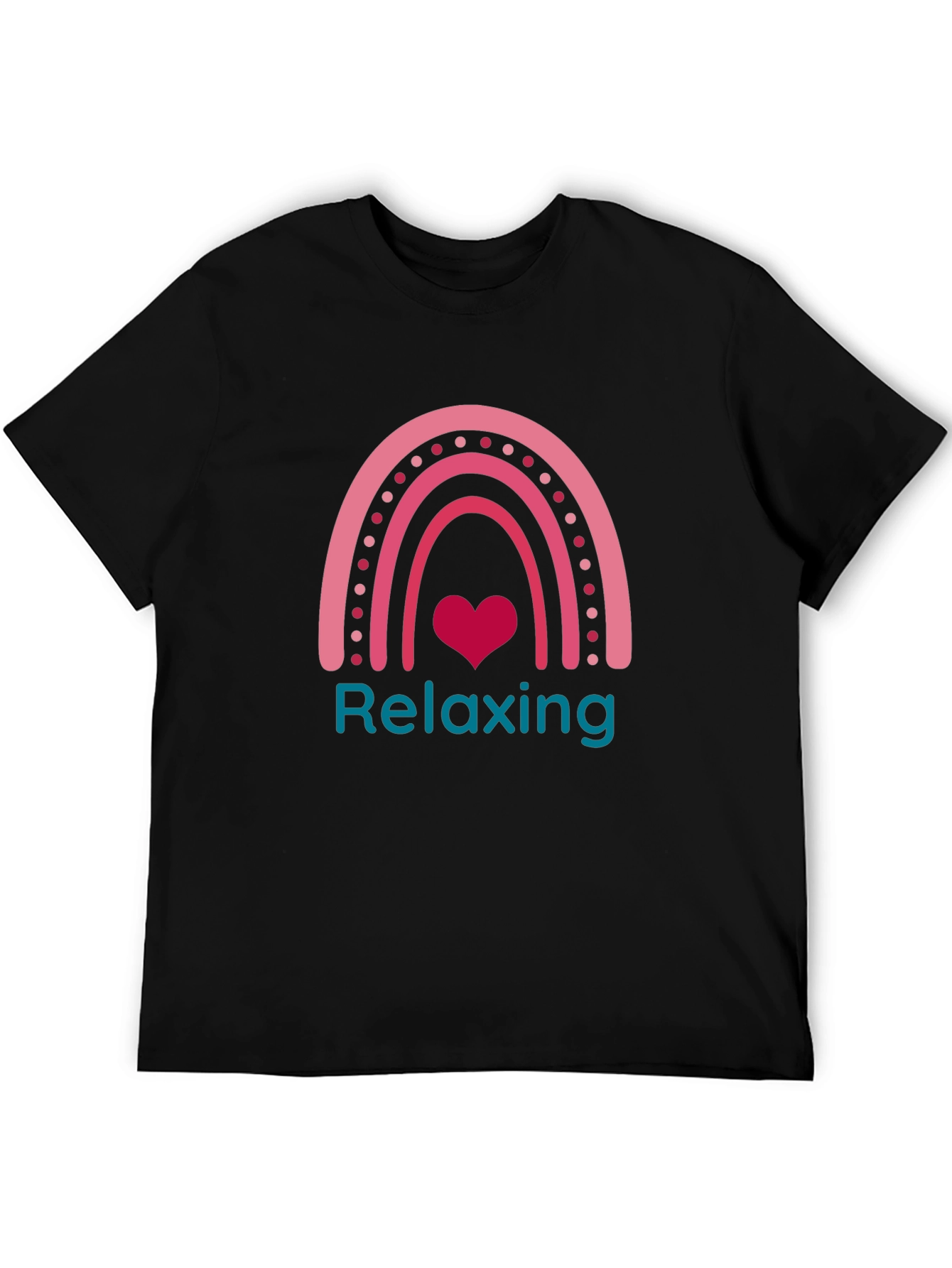 Relaxing Rainbow Heart T-Shirt - Stylish Graphic Tee