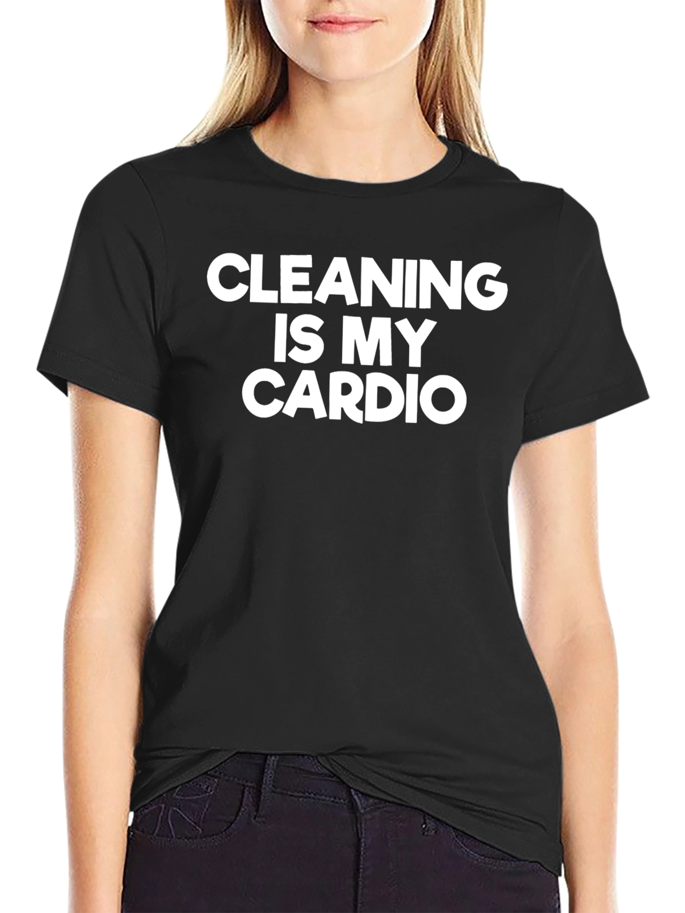 Cleaning Is My Cardio T-Shirt - Black