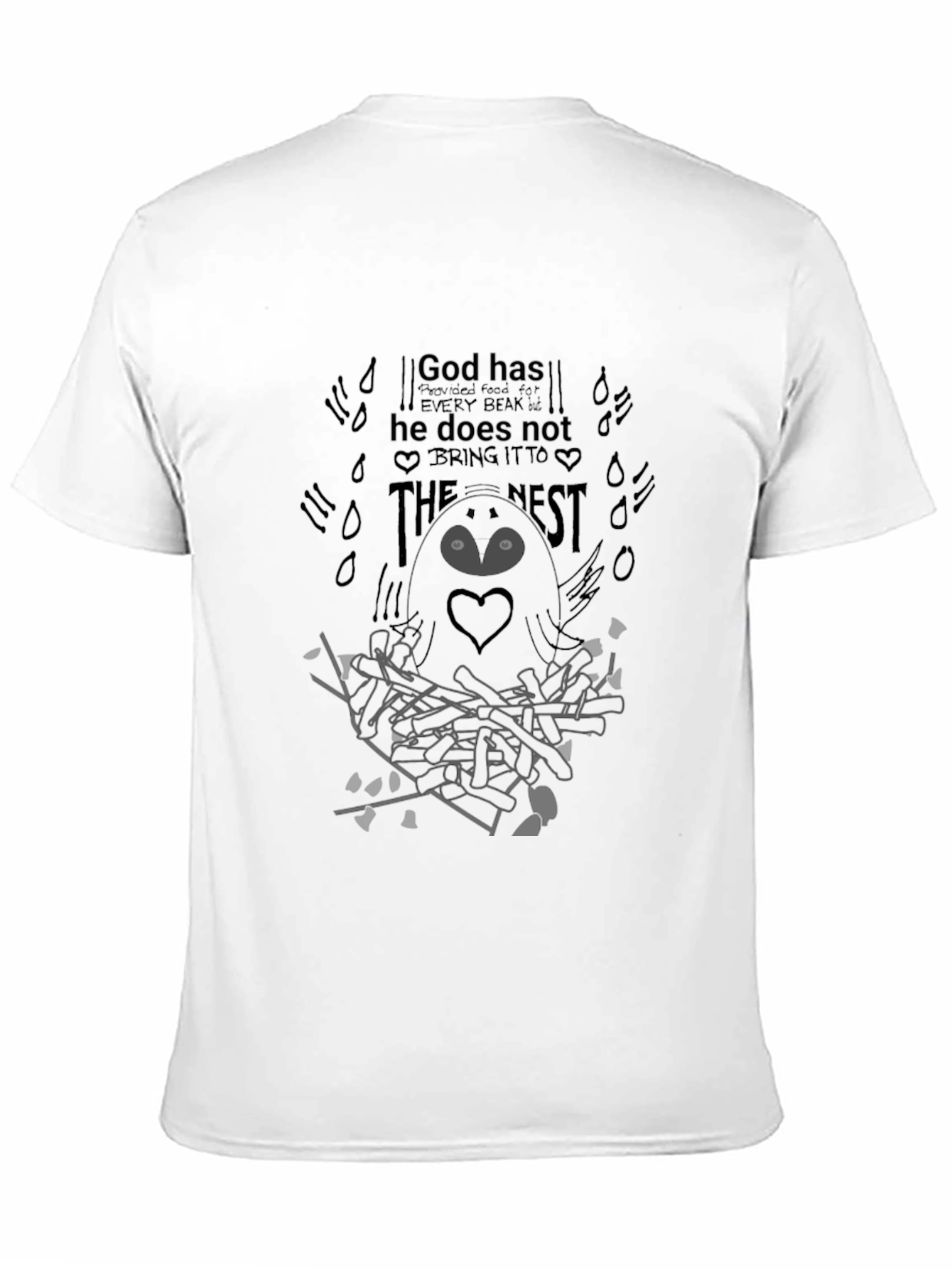 God Provides T-Shirt - Black Graphic Tee