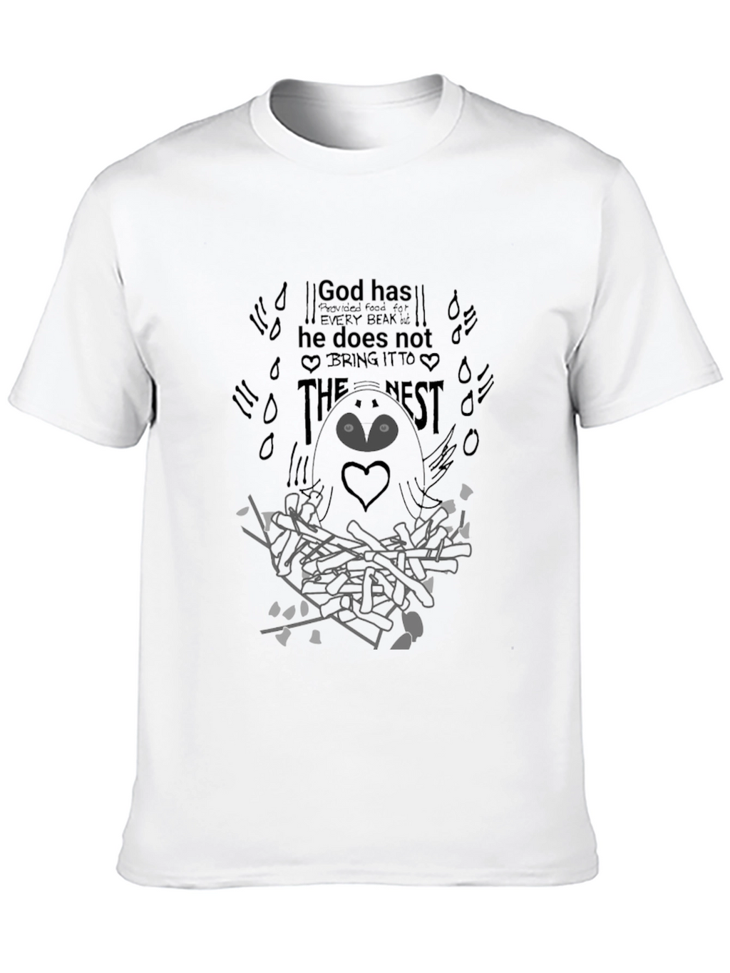 God Provides T-Shirt - Black Graphic Tee