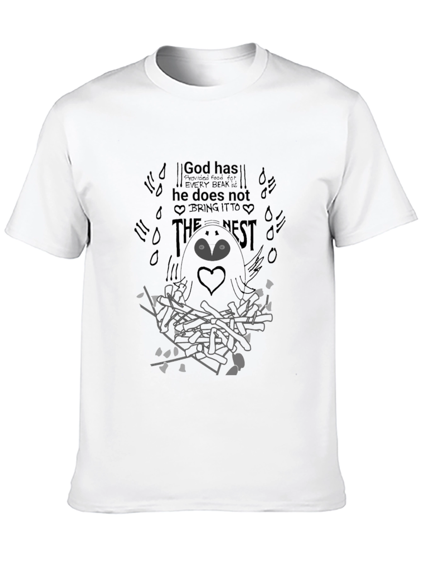 God Provides T-Shirt - Black Graphic Tee