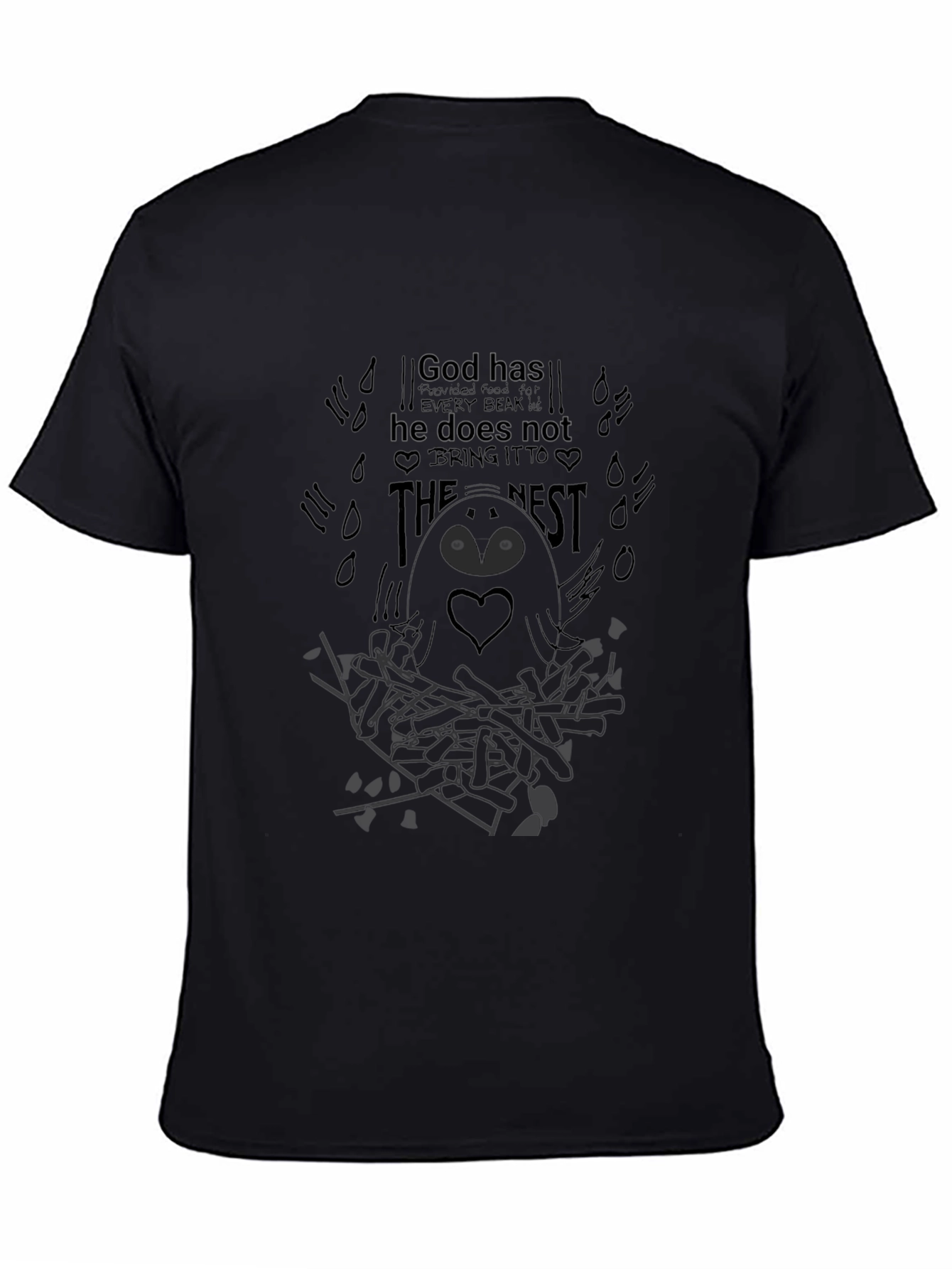 God Provides T-Shirt - Black Graphic Tee