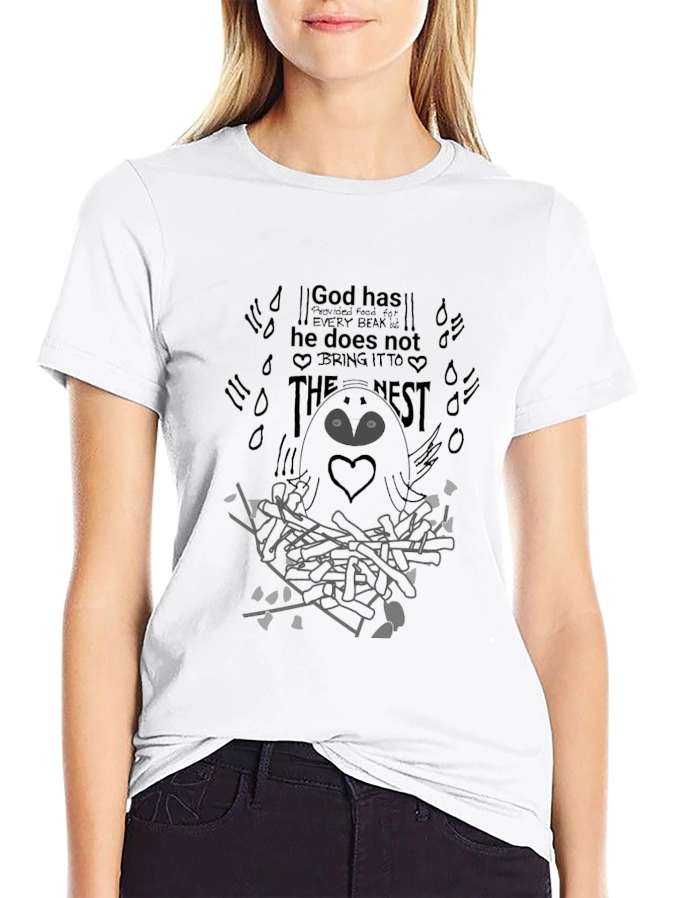 God Provides T-Shirt - Black Graphic Tee