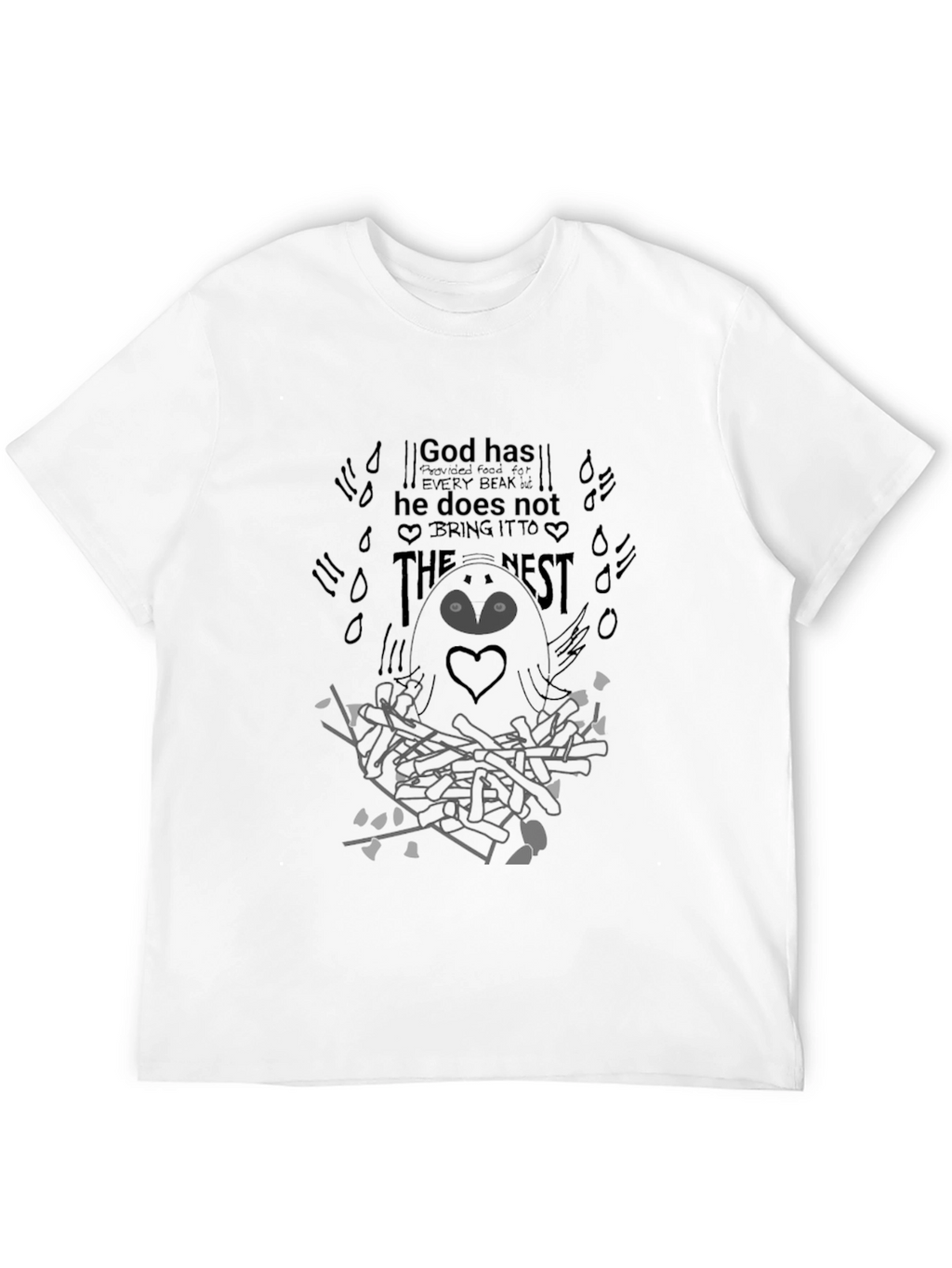 God Provides T-Shirt - Black Graphic Tee