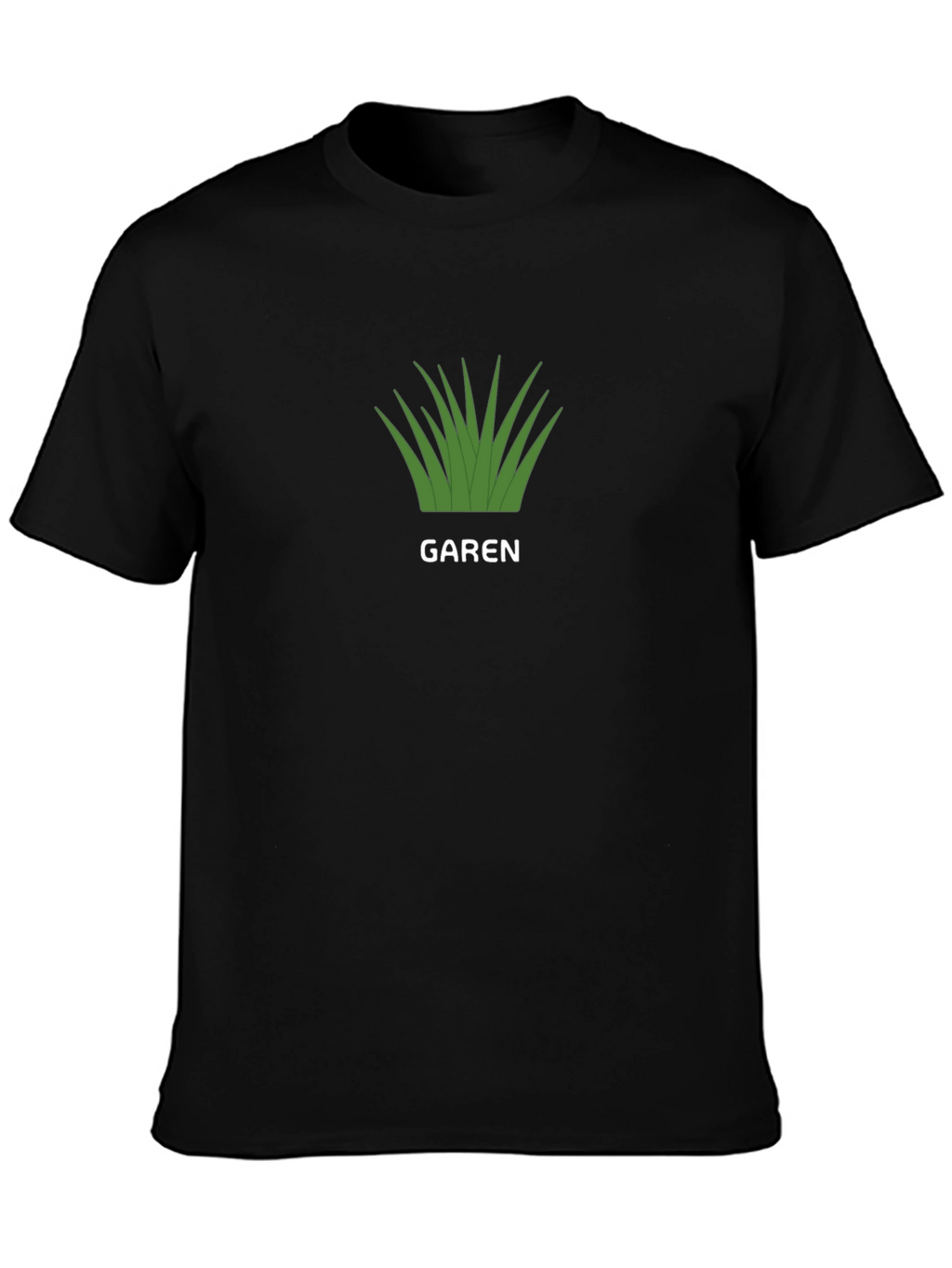Garen Grass Graphic Tee - Black Cotton Blend