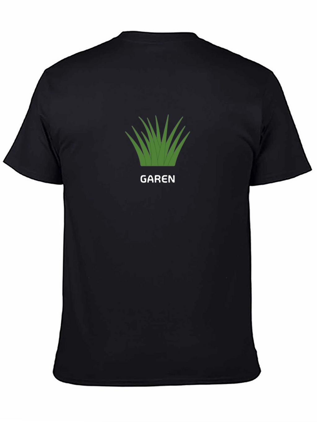 Garen Grass Graphic Tee - Black Cotton Blend