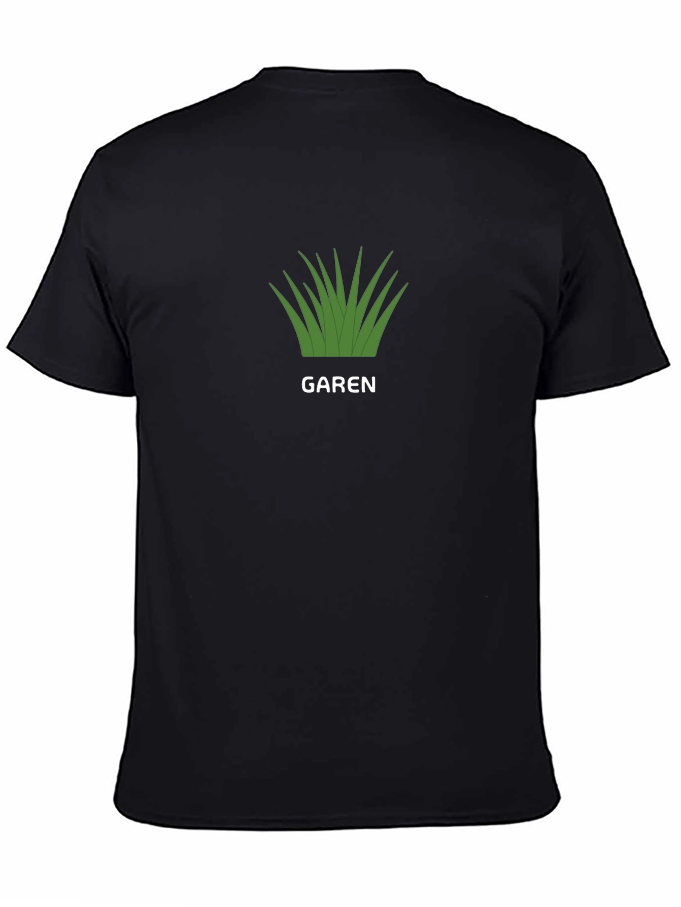 Garen Grass Graphic Tee - Black Cotton Blend
