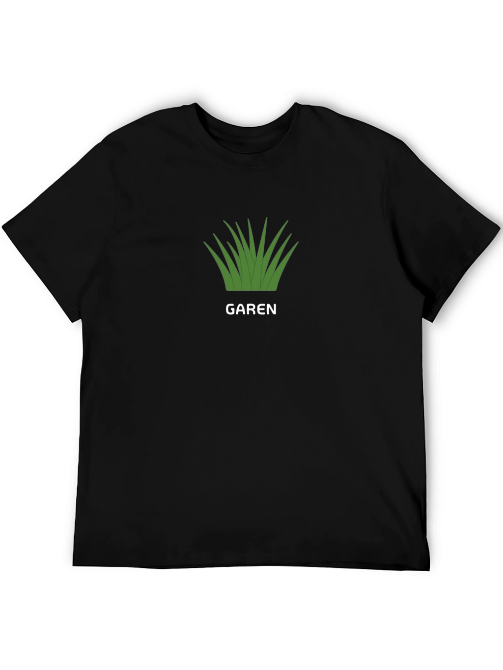 Garen Grass Graphic Tee - Black Cotton Blend