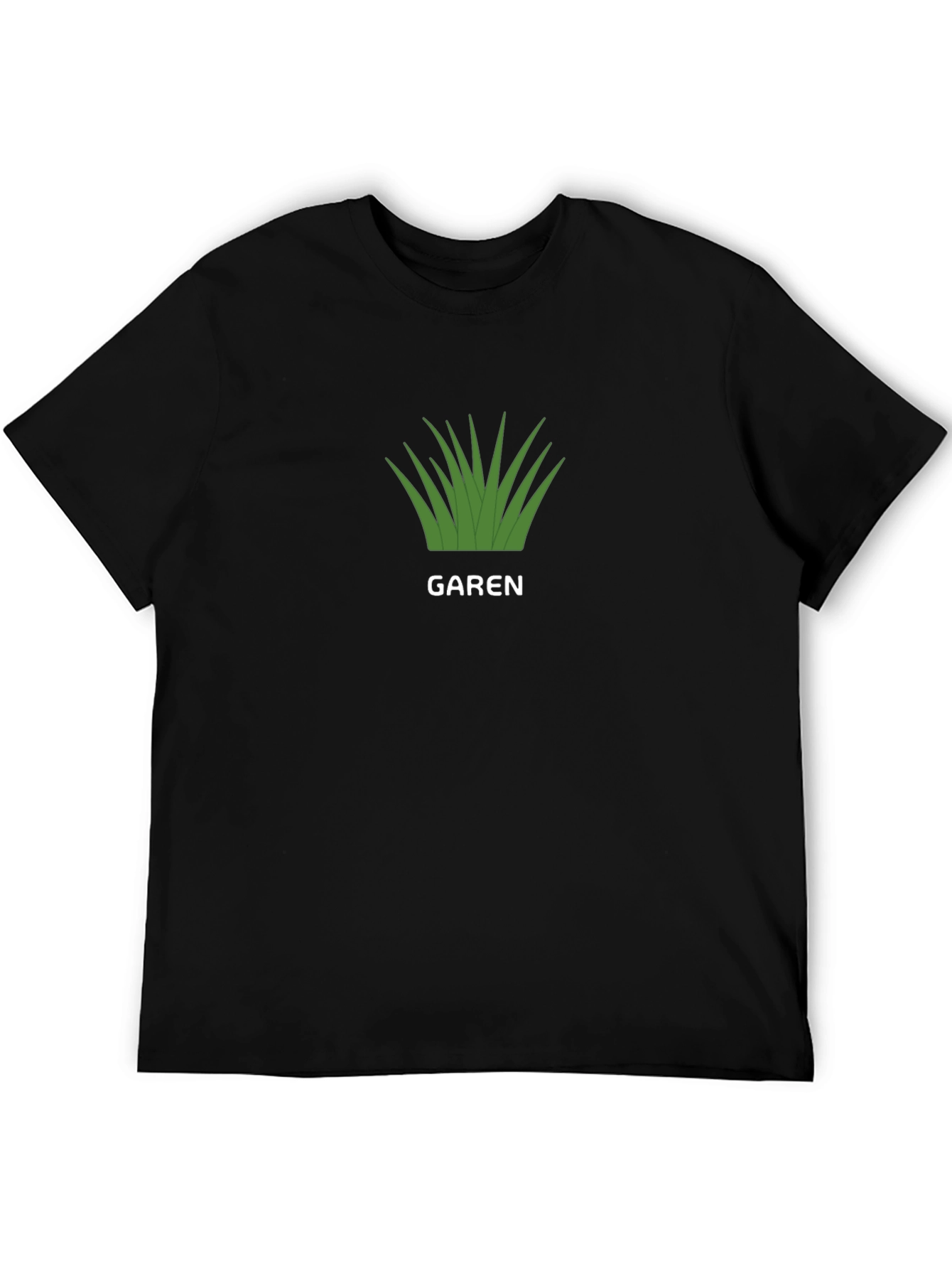 Garen Grass Graphic Tee - Black Cotton Blend