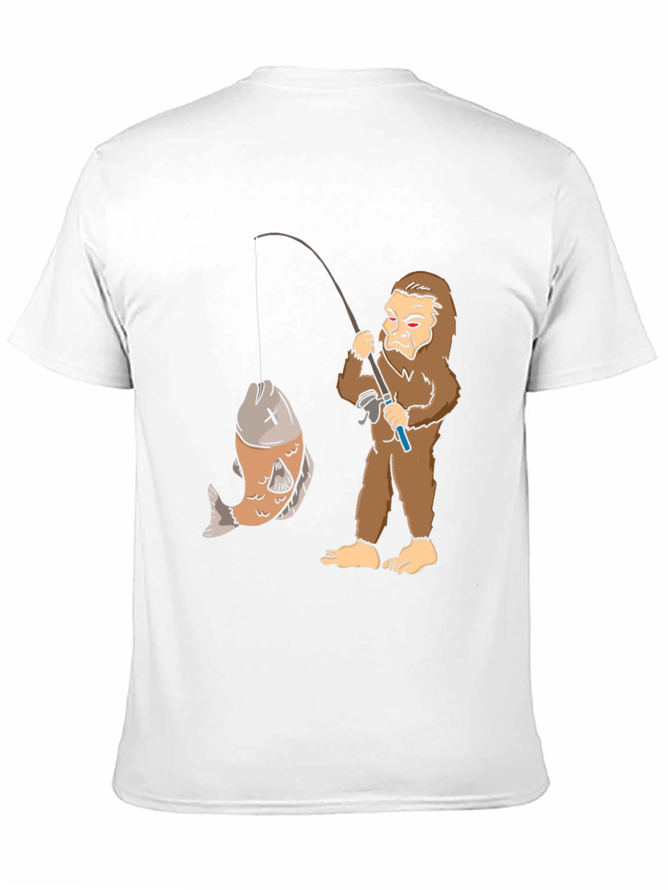 Sasquatch Fishing T-Shirt - Big Foot Catch