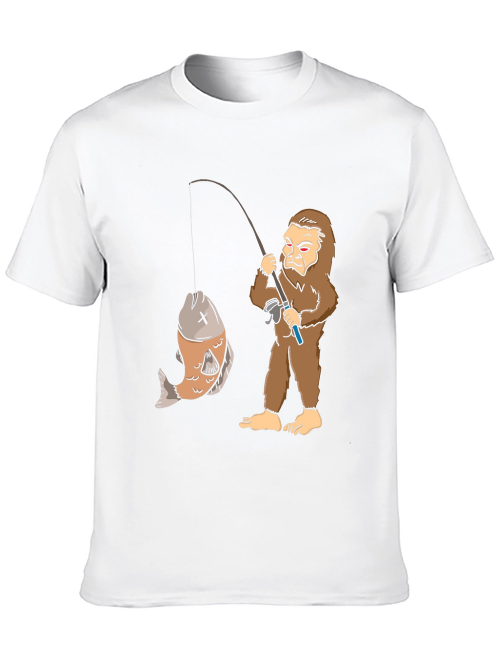 Sasquatch Fishing T-Shirt - Big Foot Catch