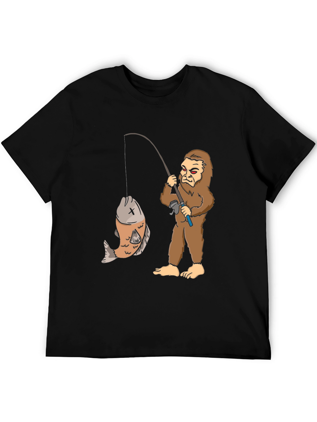 Sasquatch Fishing T-Shirt - Big Foot Catch