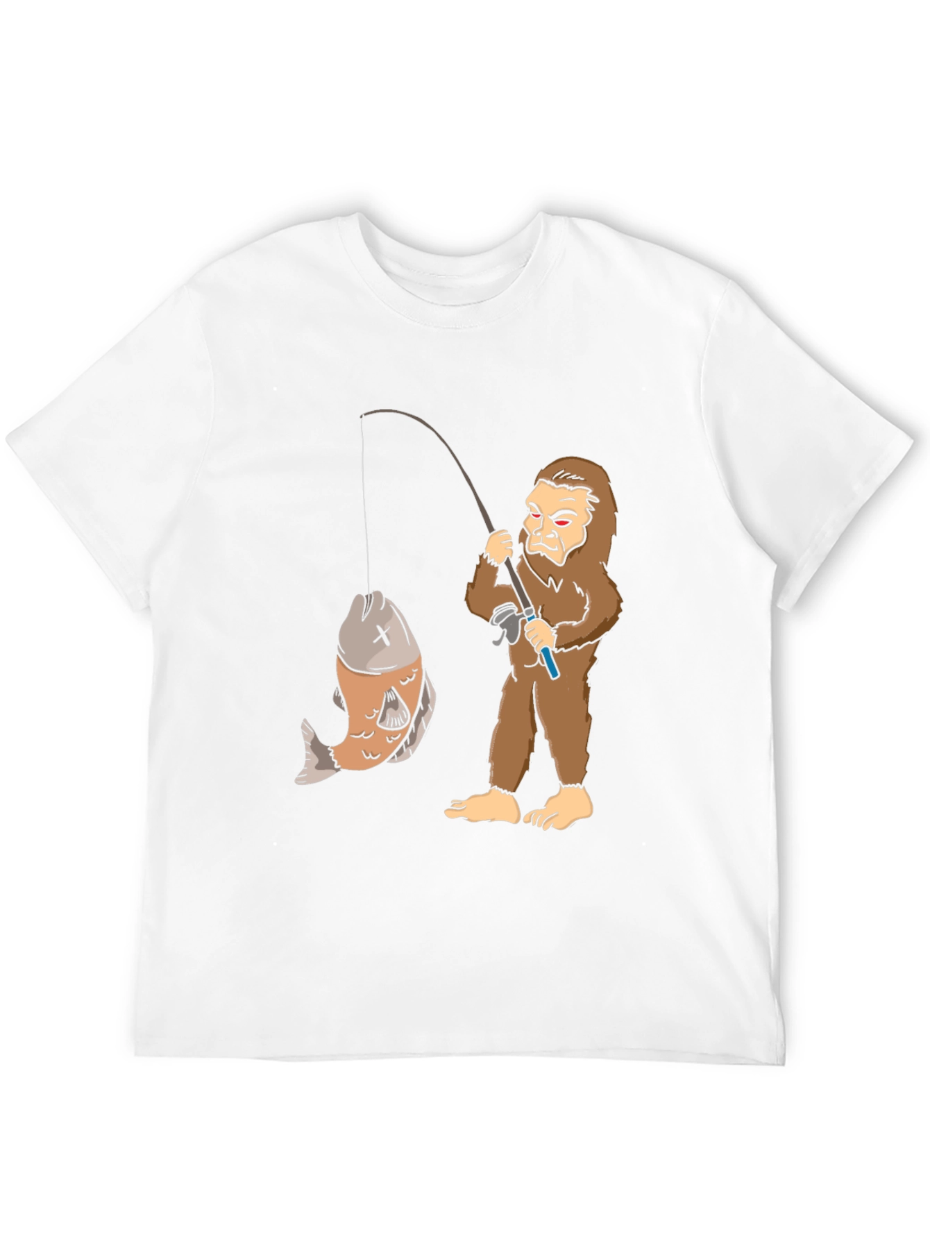 Sasquatch Fishing T-Shirt - Big Foot Catch