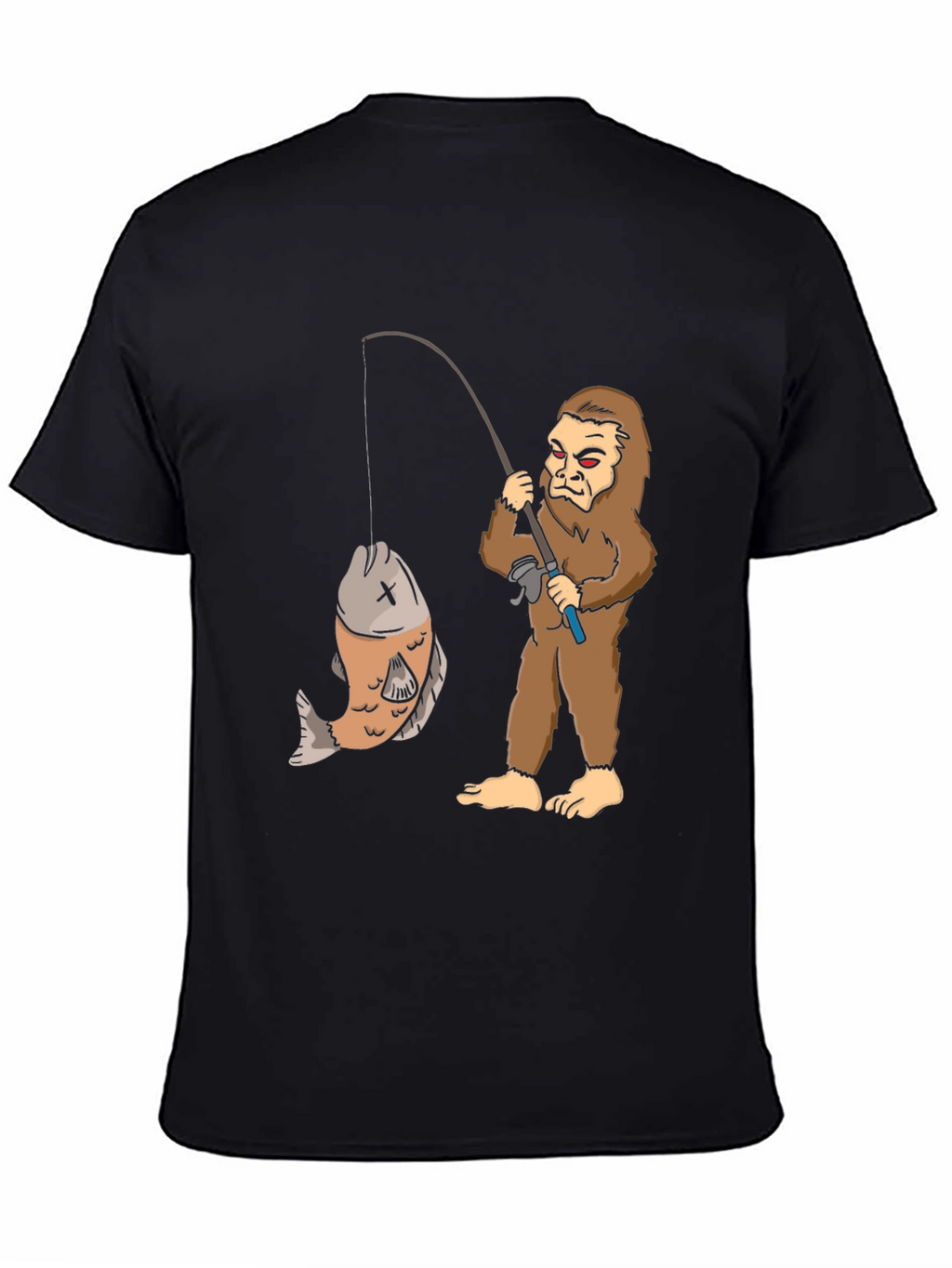 Sasquatch Fishing T-Shirt - Big Foot Catch