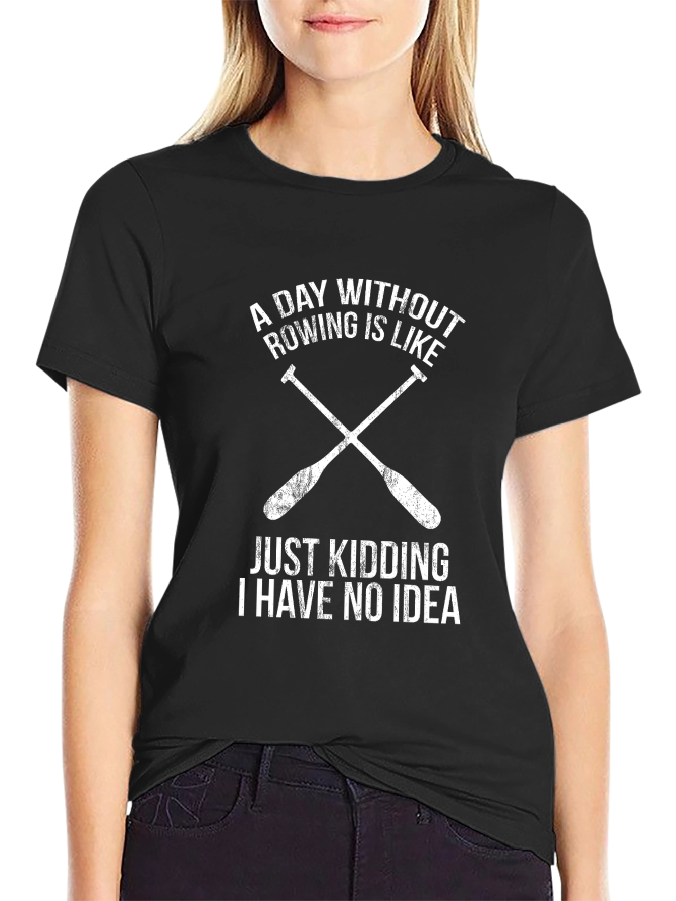 Rowing T-Shirt - A Day Without Rowing Funny Tee