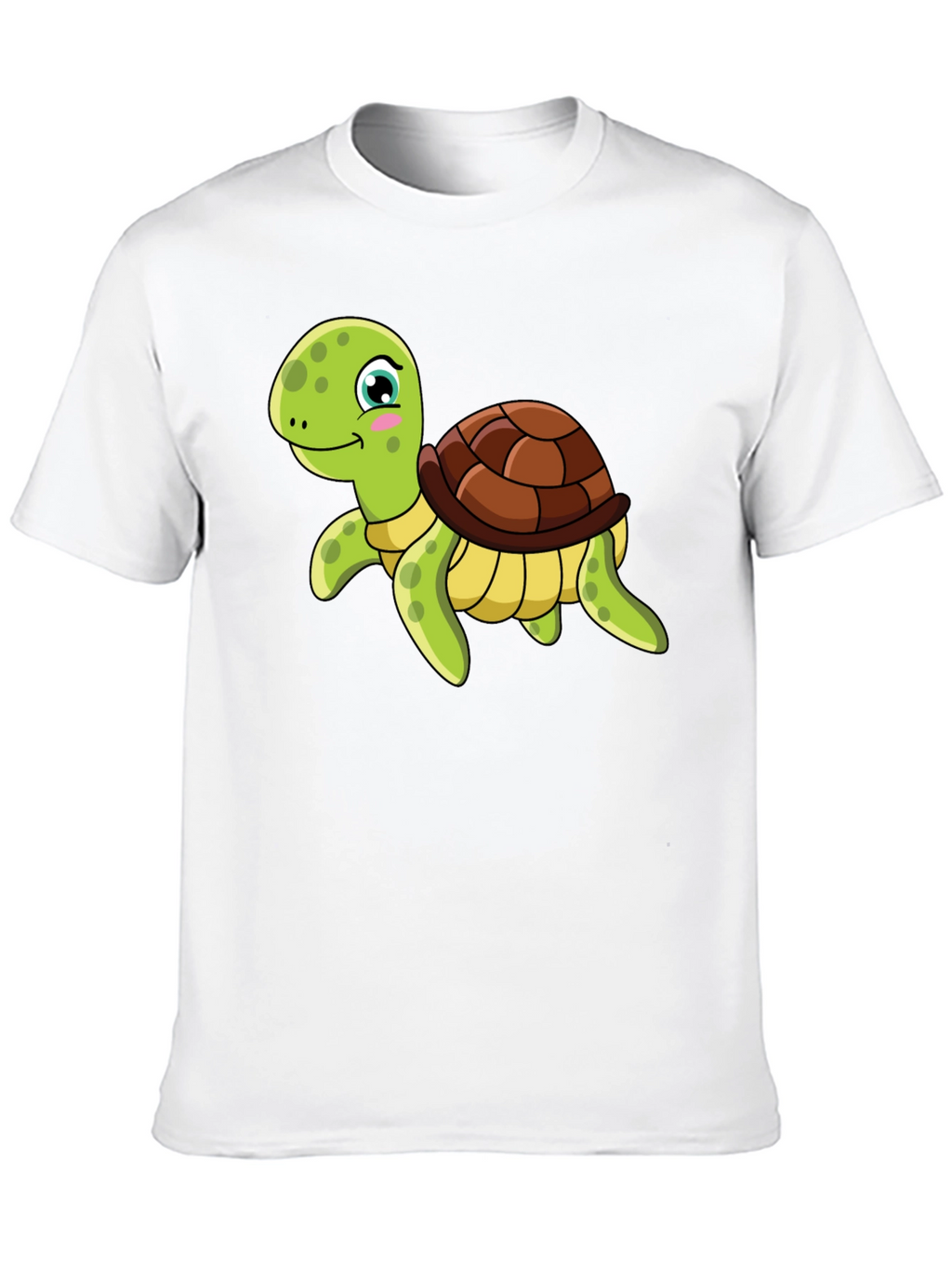 Cartoon Turtle Graphic Tee - Black T-Shirt