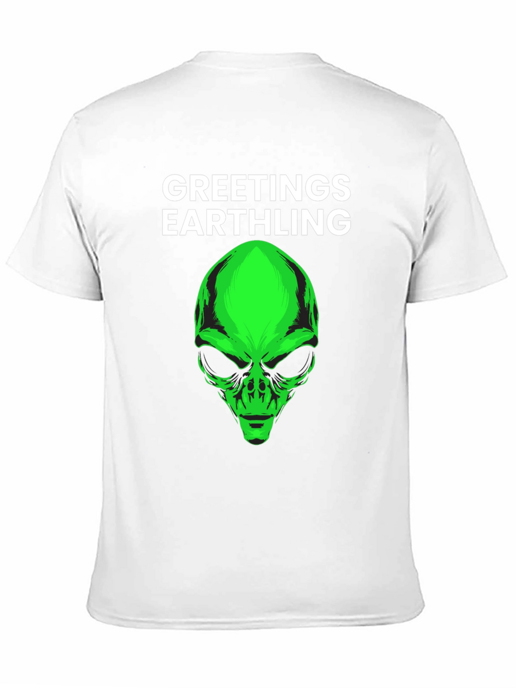 Greetings Earthling Alien Head Graphic Tee