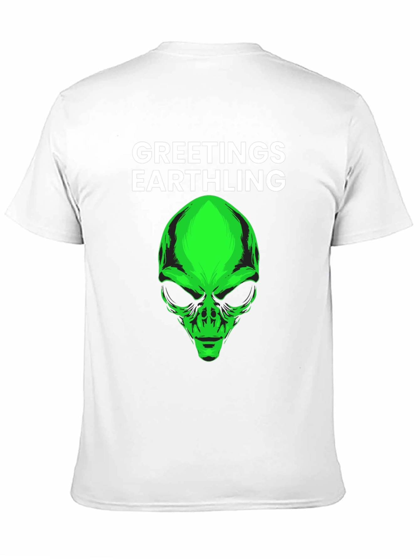 Greetings Earthling Alien Head Graphic Tee