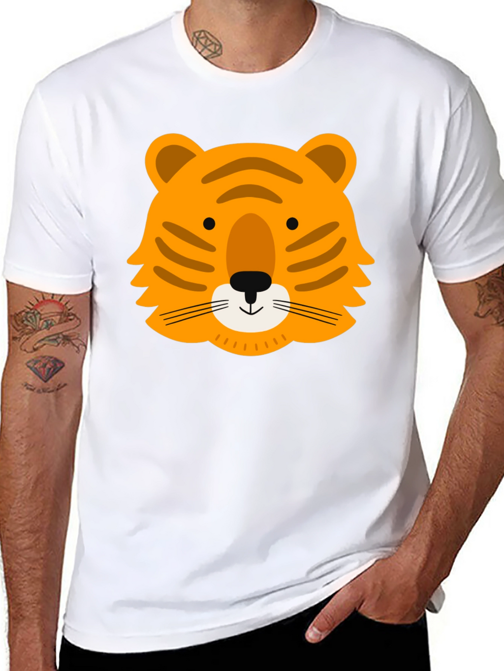 Tiger Graphic Tee - Stylish Animal Print T-Shirt