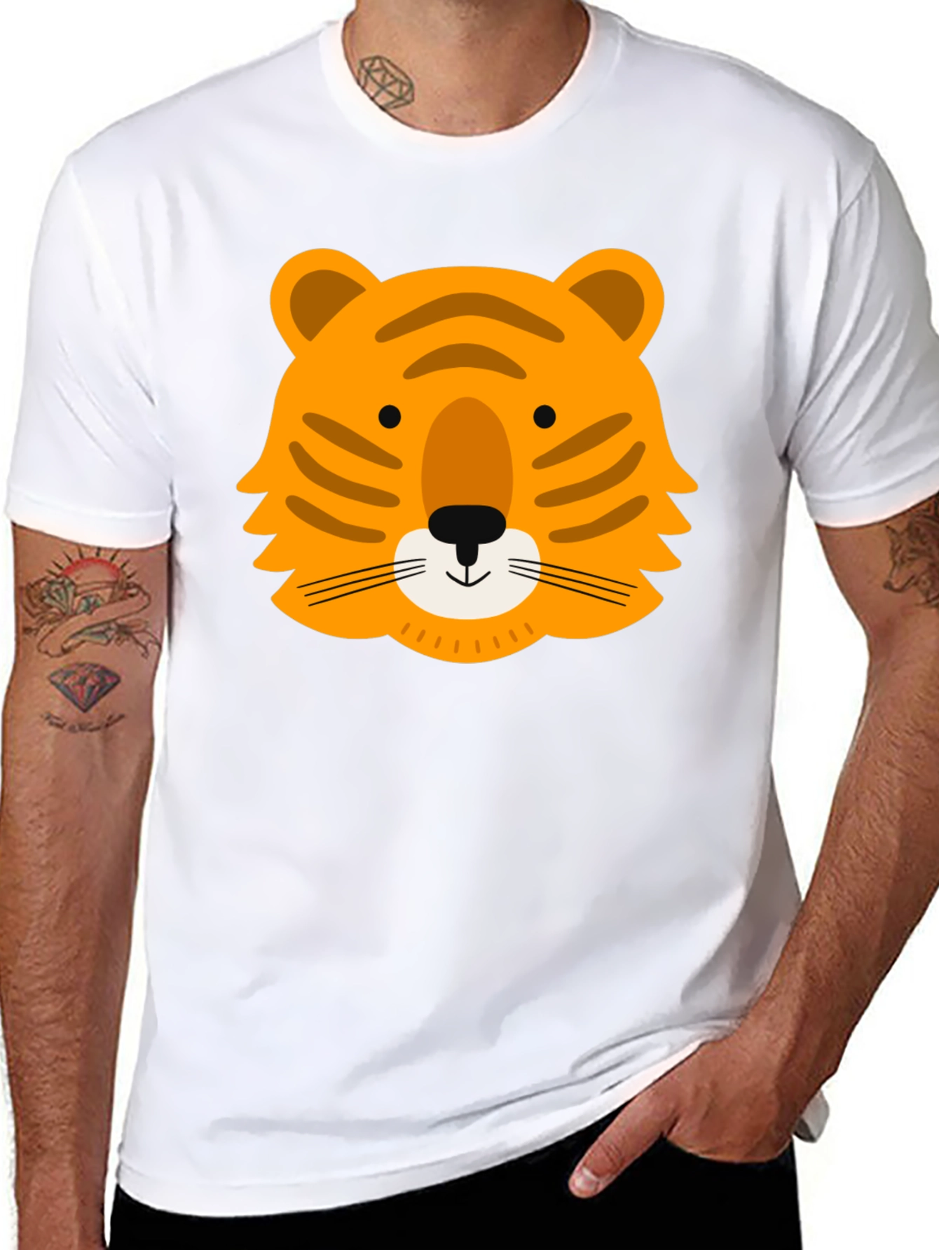 Tiger Graphic Tee - Stylish Animal Print T-Shirt