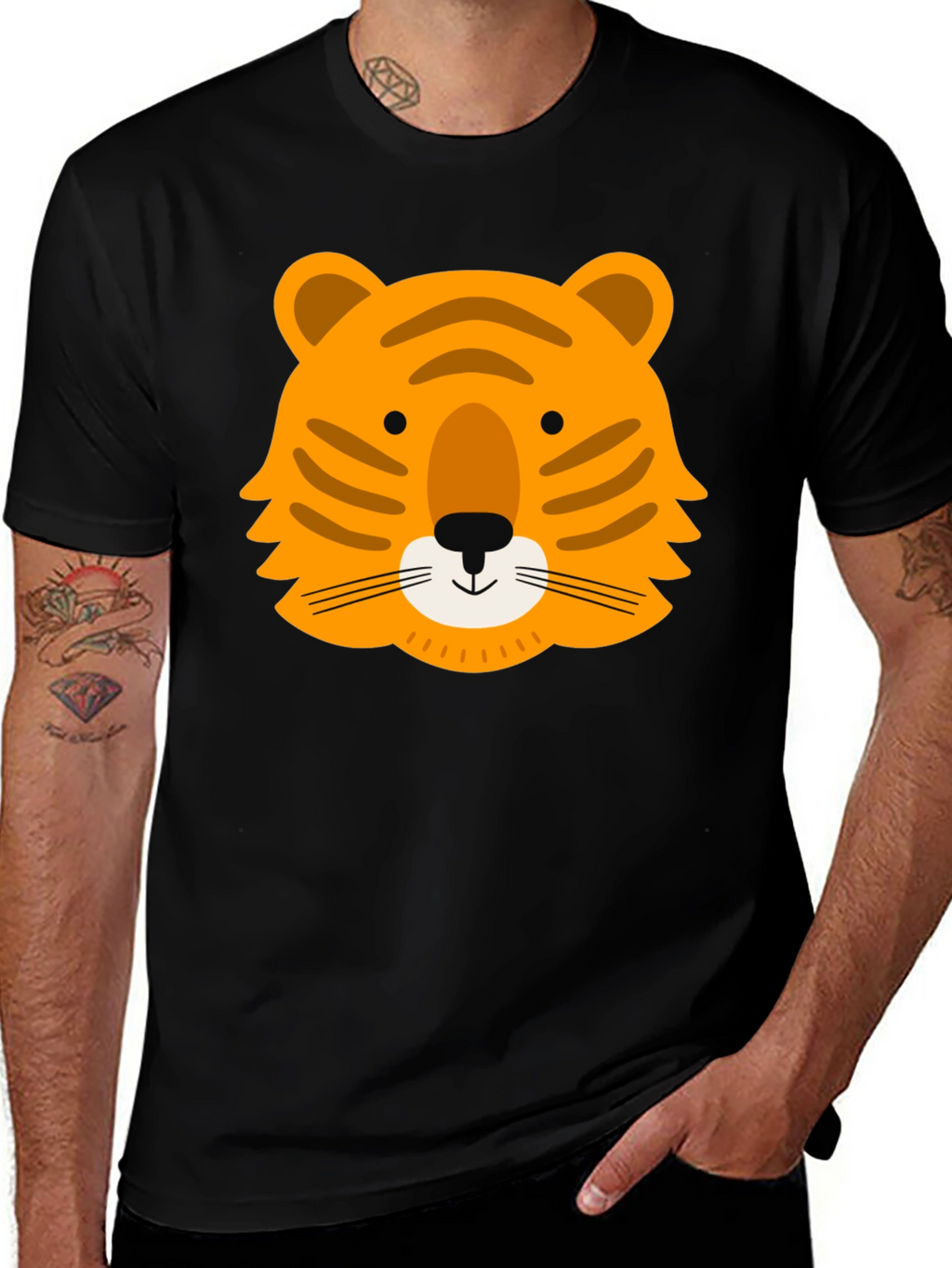 Tiger Graphic Tee - Stylish Animal Print T-Shirt