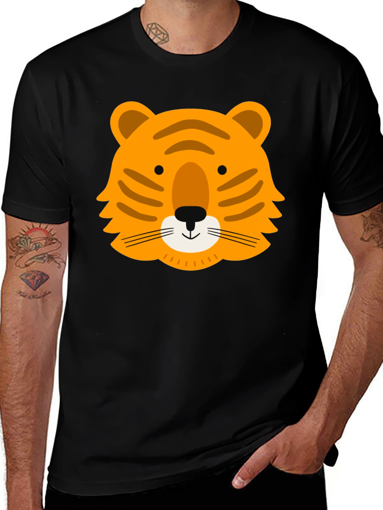 Tiger Graphic Tee - Stylish Animal Print T-Shirt