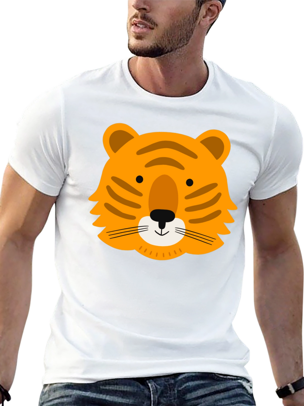 Tiger Graphic Tee - Stylish Animal Print T-Shirt
