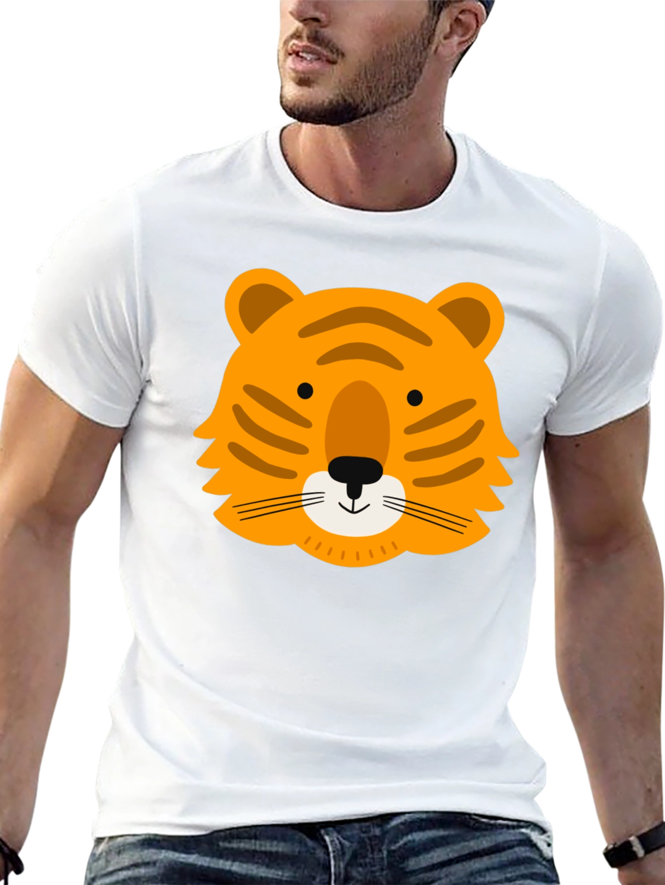 Tiger Graphic Tee - Stylish Animal Print T-Shirt