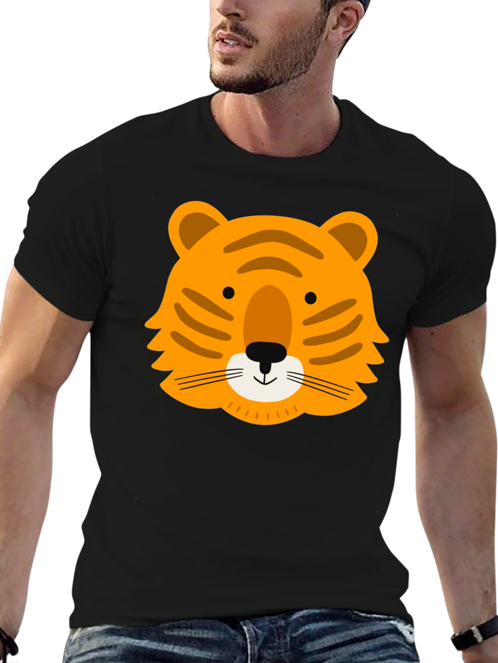 Tiger Graphic Tee - Stylish Animal Print T-Shirt