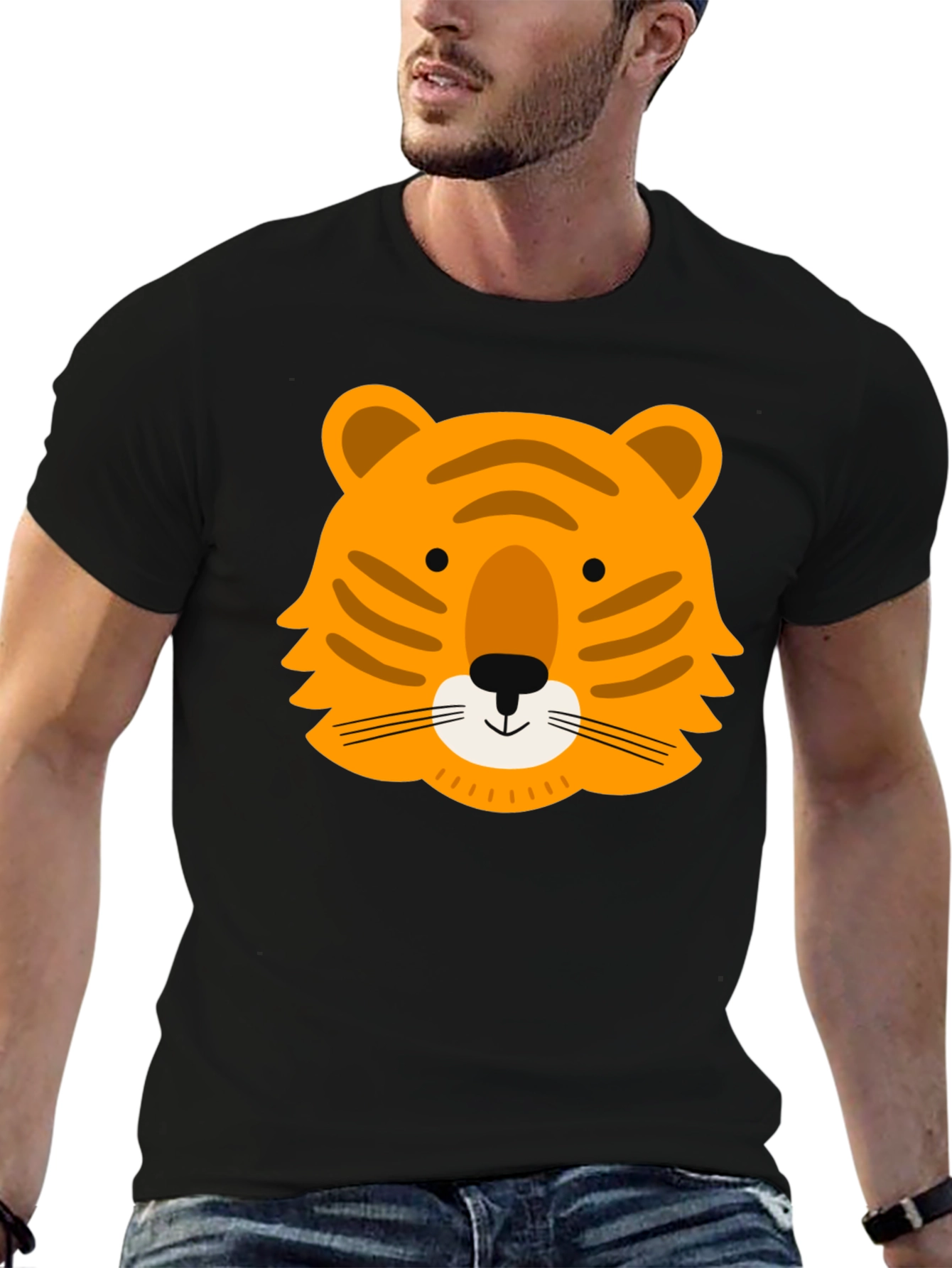 Tiger Graphic Tee - Stylish Animal Print T-Shirt