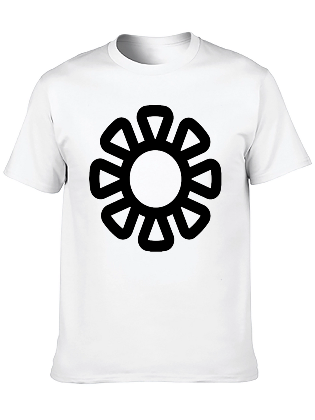 Adinkra Symbol Graphic Tee - Black Cotton T-Shirt